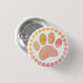 Druckmuster für gestörte Paw- und Round-Frame-Hund Button (Vorne & Hinten)