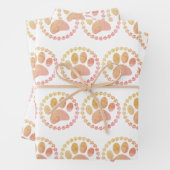 Druckmuster für gestörte Paw- und Round-Frame-Hund Geschenkpapier Set (Beispiel)