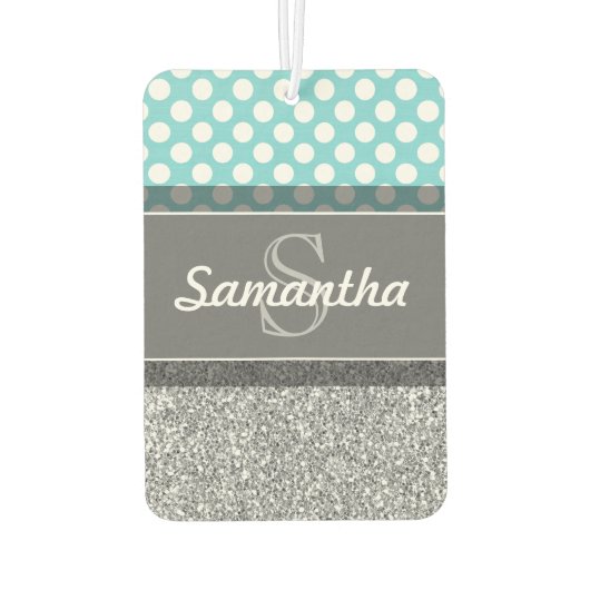 Druckmuster für Girly Glitzer mit benutzerdefinier Autolufterfrischer (Rückseite)