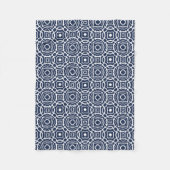 Druckmuster für Navy und White Quatrefolie Fleecedecke (Vorderseite)