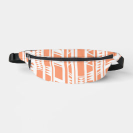 Druckmuster für Pfirsich und weiße Stämme Bauchtasche