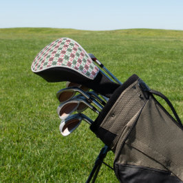 Druckmuster für rote und grüne, karierte Hunde Golf Headcover