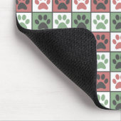 Druckmuster für rote und grüne, karierte Hunde Mousepad (Ecke)