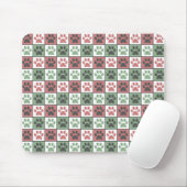 Druckmuster für rote und grüne, karierte Hunde Mousepad (Mit Mouse)