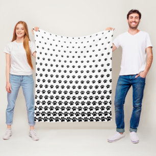 Druckmuster für schwarze und weiße Hunde - Muster Fleecedecke