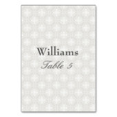 Druckmuster für Silber und Weiß Tischnummer (Rückseite)