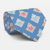 Druckmuster für traditionelle Blumenblöcke Krawatte (Gerollt)