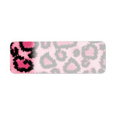 Druckmuster in Rosa und Schwarz Leopard. (Vorne)