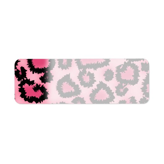Druckmuster in Rosa und Schwarz Leopard. (Vorne)