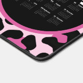 Druckmuster in Rosa und Schwarz-Leopard Schreibtischunterlage (Ecke)