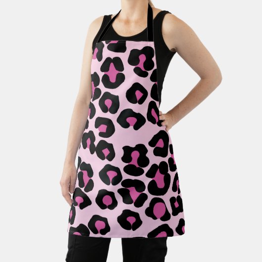 Druckmuster in Rosa und Schwarz-Leopard Schürze (InSitu)