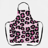 Druckmuster in Rosa und Schwarz-Leopard Schürze (Vorderseite)