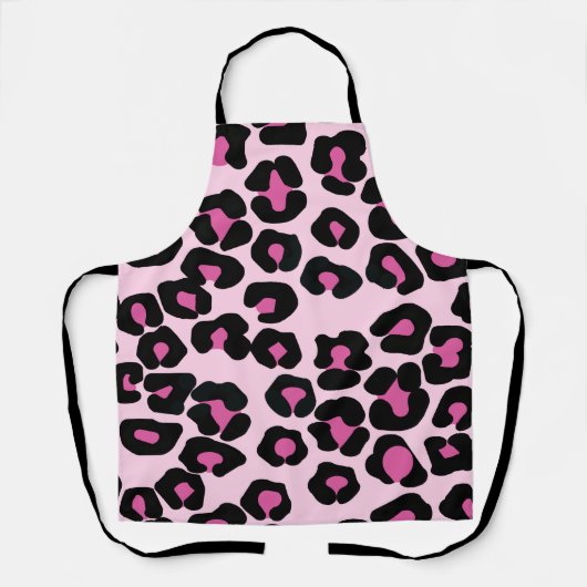 Druckmuster in Rosa und Schwarz-Leopard Schürze (Vorderseite)