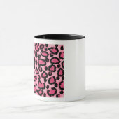 Druckmuster in Rosa und Schwarz Leopard. Tasse (Zentrum)