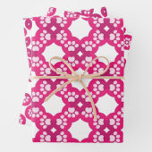 Druckmuster mit rosa geometrischem Muster Geschenkpapier Set (Beispiel)