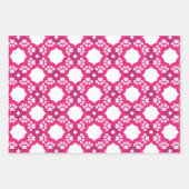 Druckmuster mit rosa geometrischem Muster Geschenkpapier Set (Vorderseite)