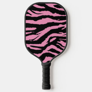 Druckmuster mit rosa Zebramuster Pickleball Schläger