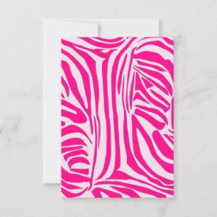 Druckmuster mit rosa Zebrastreifen Dankeskarte