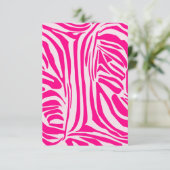 Druckmuster mit rosa Zebrastreifen Dankeskarte (Stehend Vorderseite)