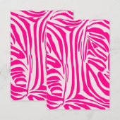 Druckmuster mit rosa Zebrastreifen Dankeskarte (Vorne/Hinten)