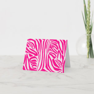 Druckmuster mit rosa Zebrastreifen Dankeskarte