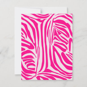 Druckmuster mit rosa Zebrastreifen Feiertagskarte