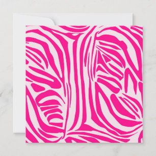 Druckmuster mit rosa Zebrastreifen Feiertagskarte