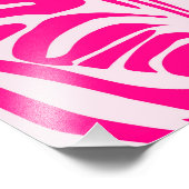 Druckmuster mit rosa Zebrastreifen Fotodruck (Ecke)