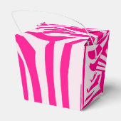 Druckmuster mit rosa Zebrastreifen Geschenkschachtel (Rückseite)