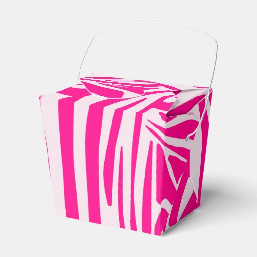 Druckmuster mit rosa Zebrastreifen Geschenkschachtel (Vorderseite)