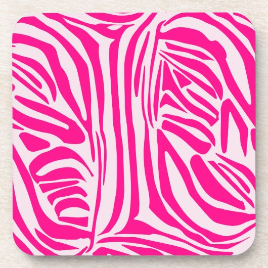 Druckmuster mit rosa Zebrastreifen Getränkeuntersetzer (Vorderseite)