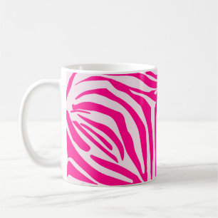 Druckmuster mit rosa Zebrastreifen Kaffeetasse