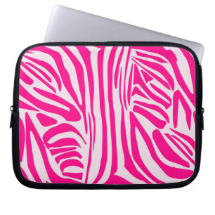 Druckmuster mit rosa Zebrastreifen Laptopschutzhülle