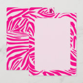 Druckmuster mit rosa Zebrastreifen Postkarte (Vorne/Hinten)
