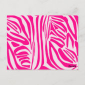 Druckmuster mit rosa Zebrastreifen Postkarte (Rückseite)