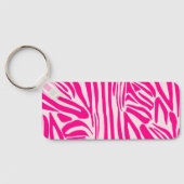 Druckmuster mit rosa Zebrastreifen Schlüsselanhänger (Rückseite)