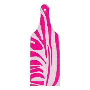 Druckmuster mit rosa Zebrastreifen Schneidebrett
