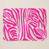 Druckmuster mit rosa Zebrastreifen Sherpadecke (Vorderseite (Horizontal))