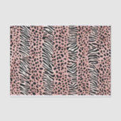 Druckmuster Rosa, Schwarz und Weiß Seidenpapier (Vorderseite)