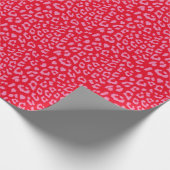 Druckmuster Rosa und Rot Leopard Geschenkpapier (Ecke)
