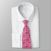 Druckmuster Rosa und Schwarz Tiger Krawatte (Gebunden)