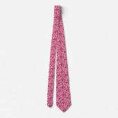 Druckmuster Rosa und Schwarz Tiger Krawatte (Rückseite)