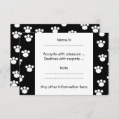 Druckmuster Schwarz/Weiß/Weiß/Schwarz/Weiß/Weiß. RSVP Karte (Vorne/Hinten)