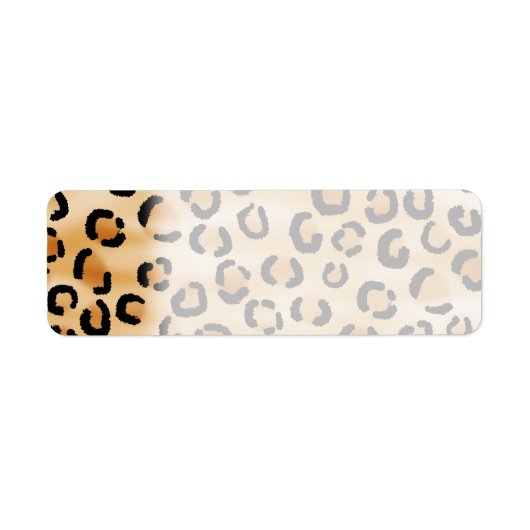 Druckmuster Tan, Schwarz und Braun Leopard. (Vorne)