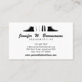 Drucknachfrage Weißer Sporthandschuh Visitenkarte (Rückseite)