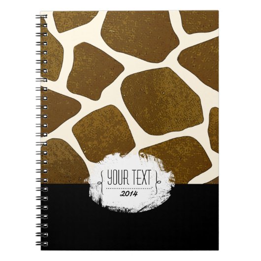 DruckNotebook mit individueller Giraffe Notizblock (Vorderseite)