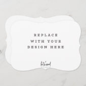 DRUCKORREKTUR 7 x 5 Zoll Dicut Bracket Edge Einladung (Vorne/Hinten)