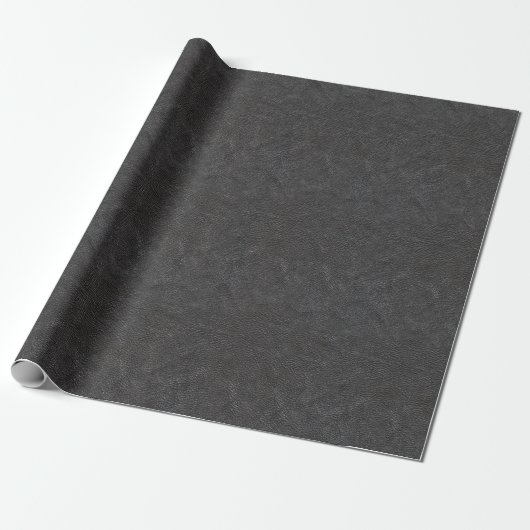 Druckpapier aus schwarzem Leder Geschenkpapier (Ungerollt)