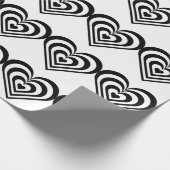 Druckpapier für Schwarzweiß-Herz Geschenkpapier (Ecke)