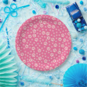 Druckpapier-Teller mit Hot Pink Pappteller (Party)